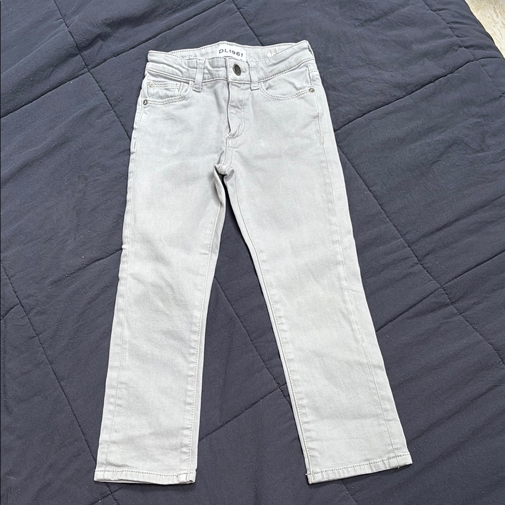 DL1961 Gray Straight-Leg Brady Jeans